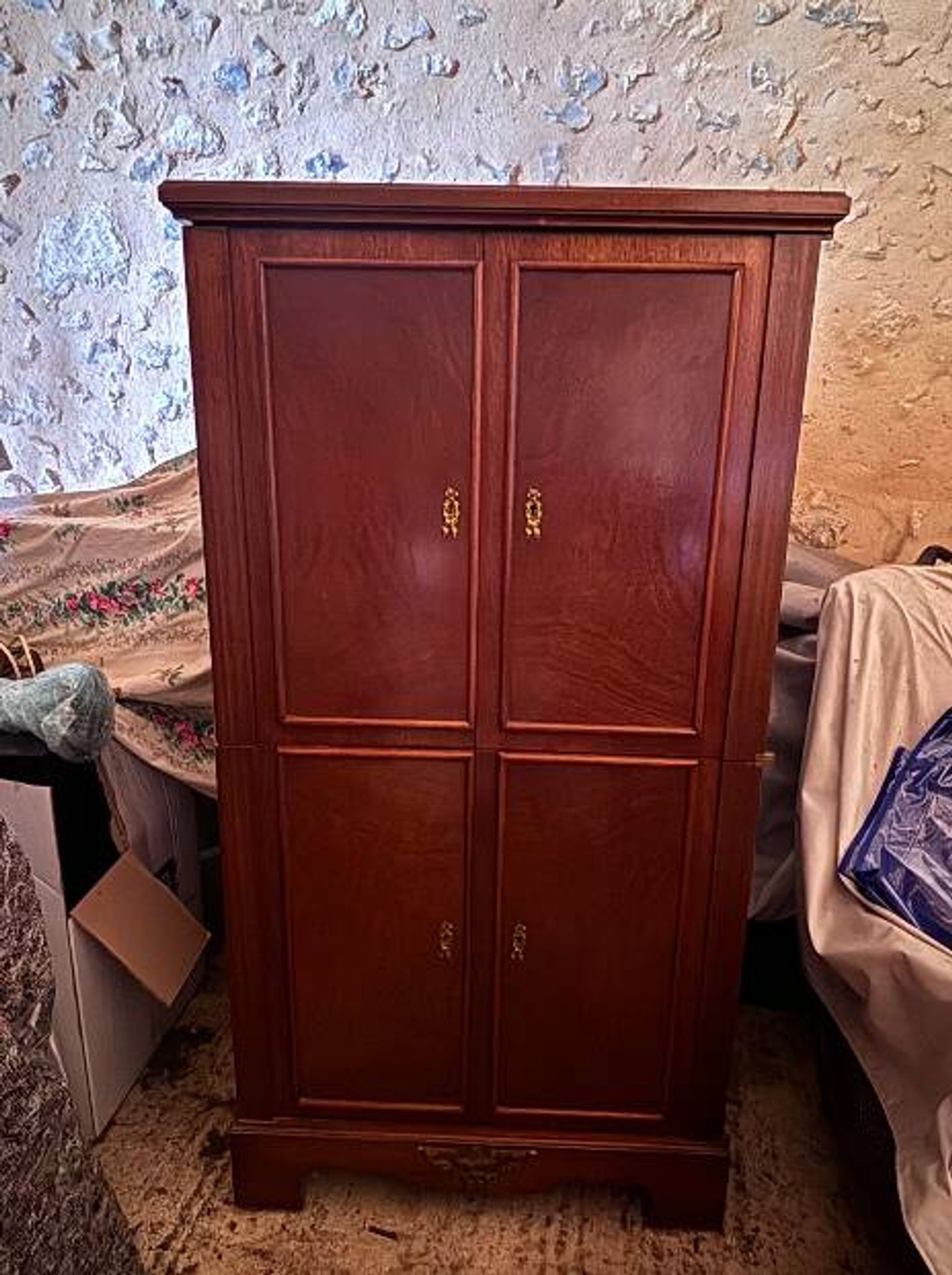 Secrétaire Art Déco en acajou – meuble de bureau ancien transformable
