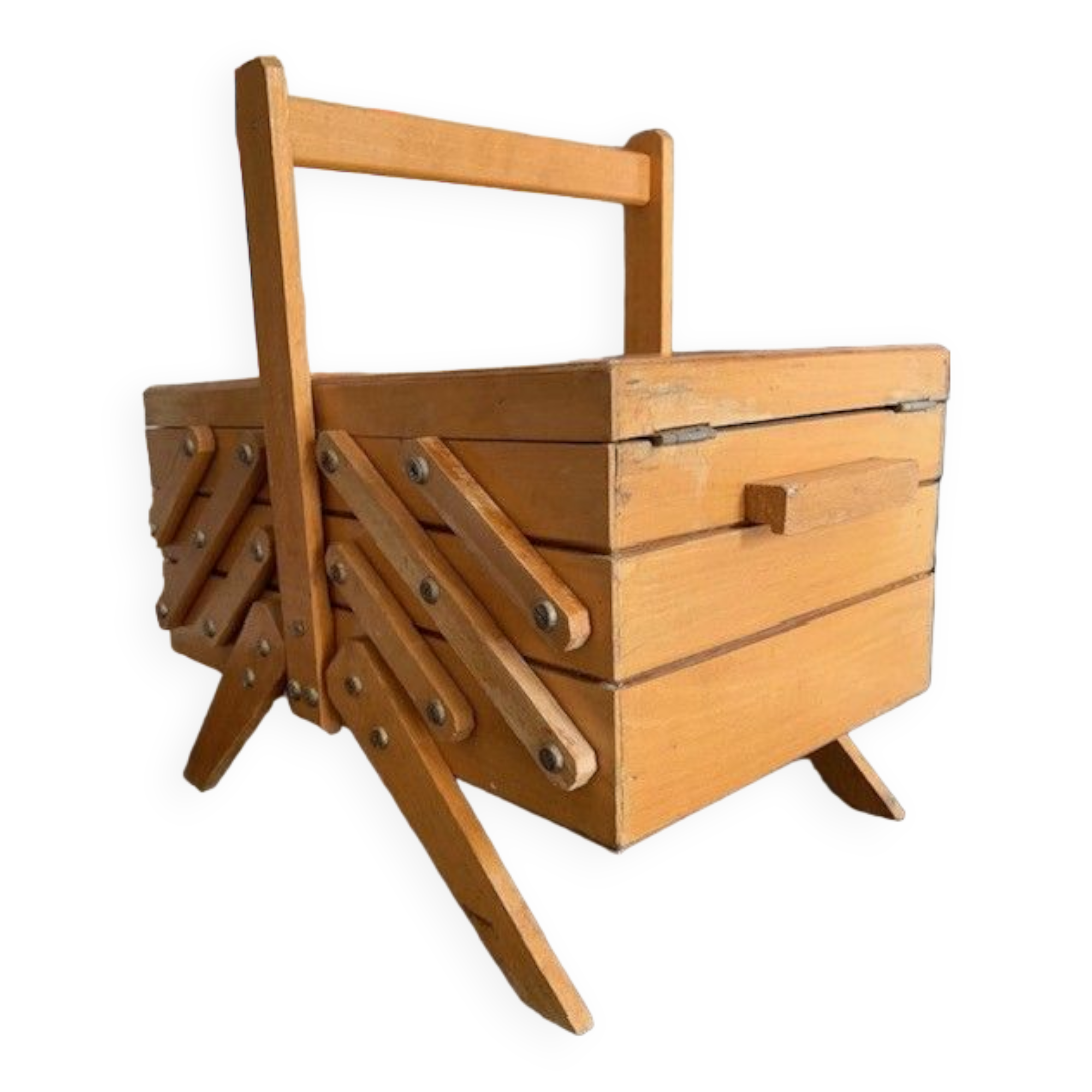 Worker drink sewing Scandinavian feet compass