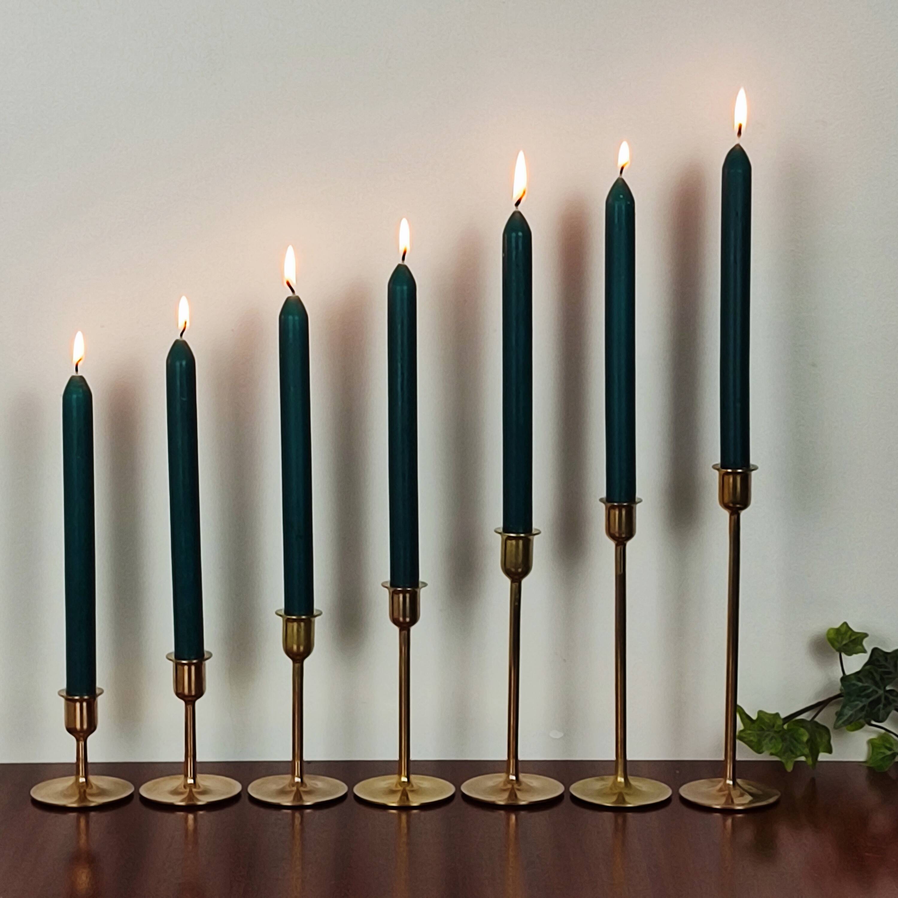 Scandinavian brass candle holders