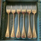 Set of 24 old cutlery: Alfenide housewife, monogrammed Fidelio model