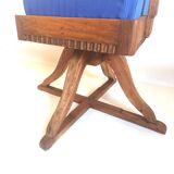 Fauteuil de barbier années 30 teck massif ancien