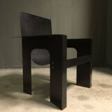 Rare rietveld arm chair by giandomenico belotti for alias, 1984