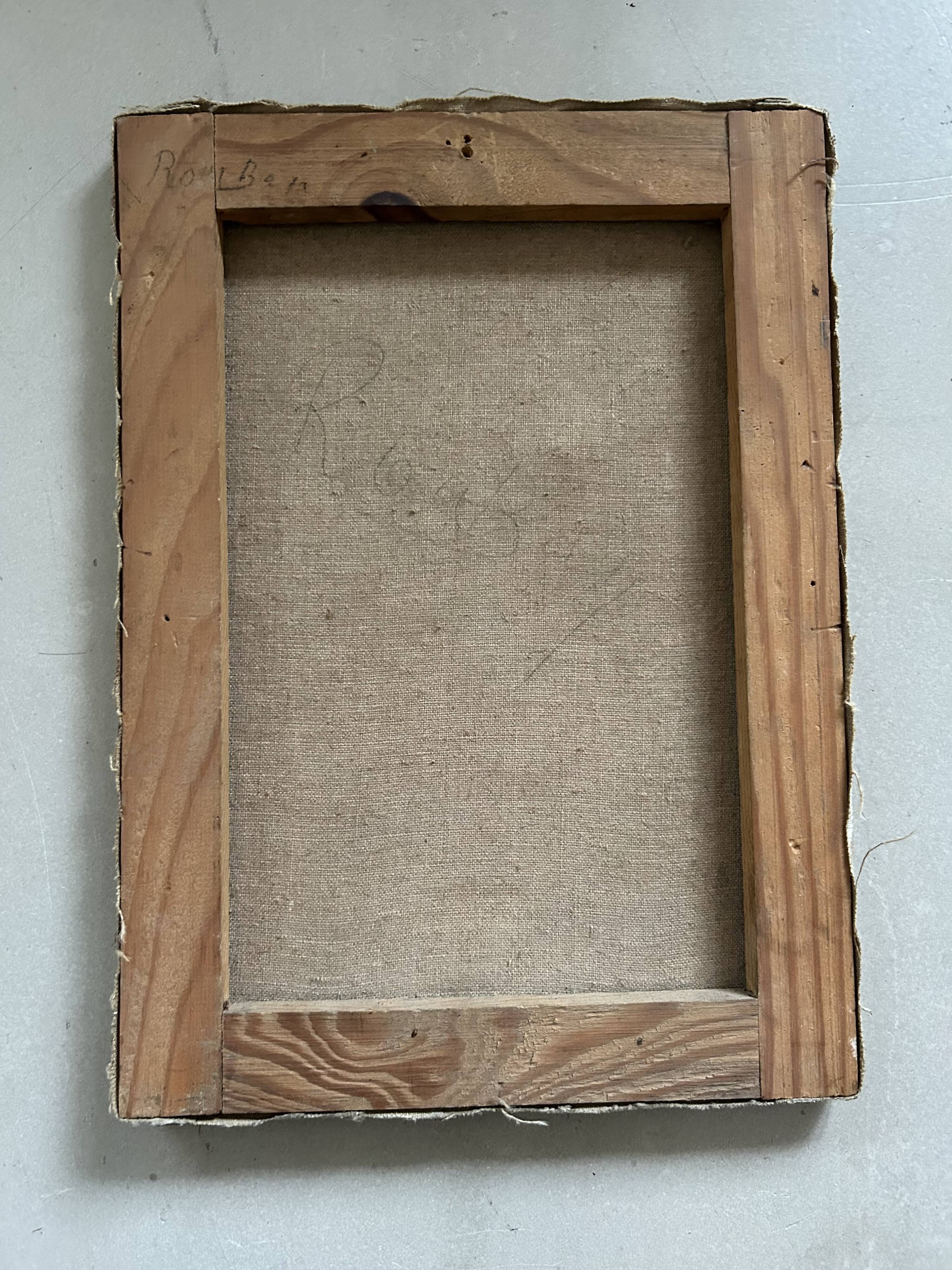 Bouquet, old fabric signed Rouban