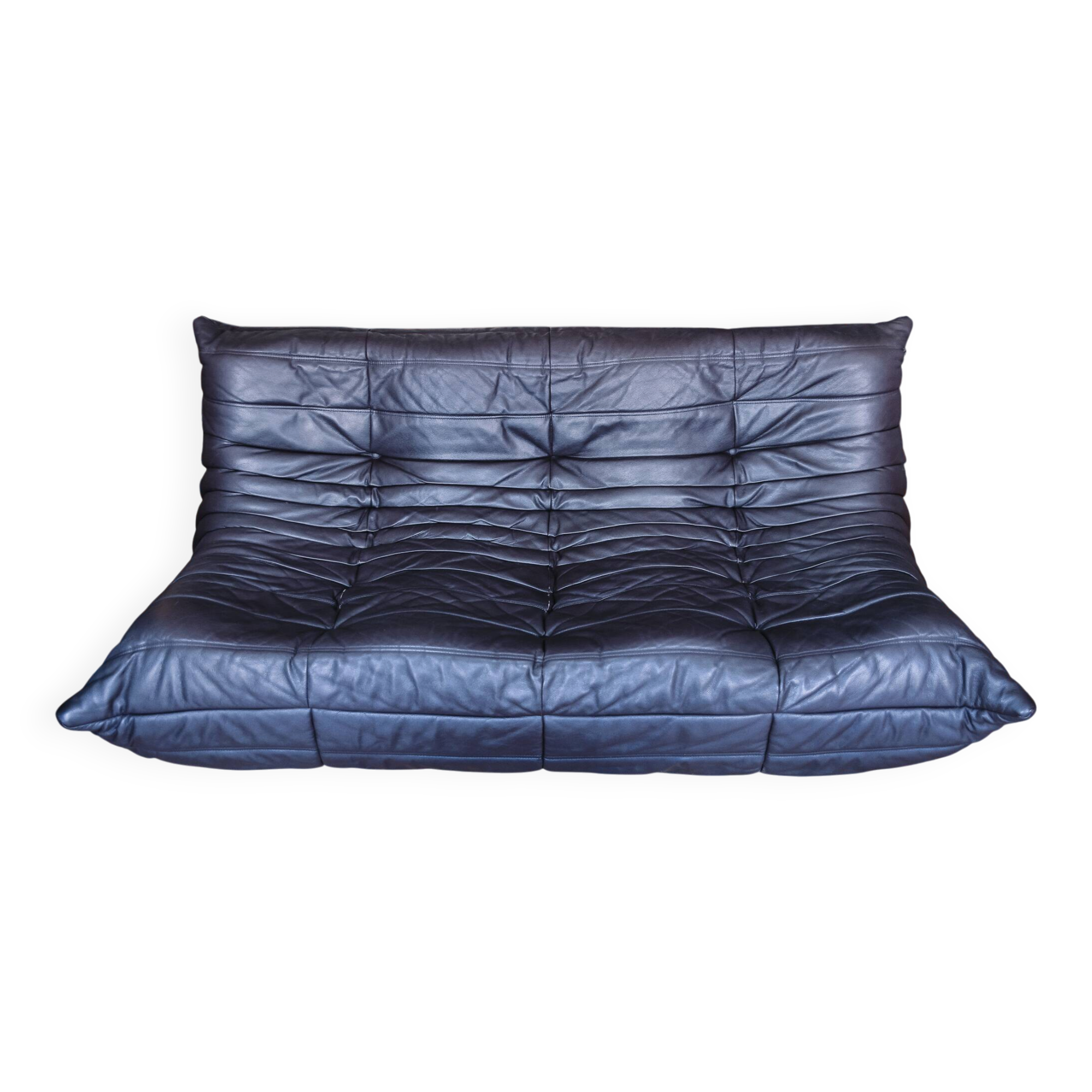 Togo 3-seater anthracite leather - Rozet line