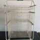Metal serving trolley on wheels