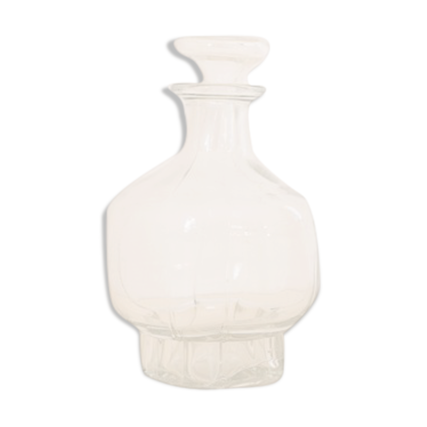 Transparent glass decanter