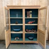 Vintage oak display case, removable