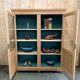 Vitrine vintage chêne démontable