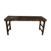 Patinated wooden workbench