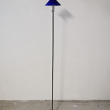 Floor lamp in opaline and marble, Italian work, 1980