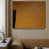Abstract painting Mb1 ocher 100x81 cm