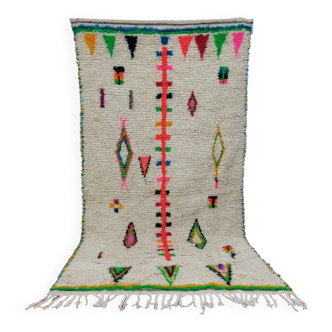 Handmade wool Berber rug 260x135 cm