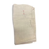 Antique sheet in embroidered hemp linen
