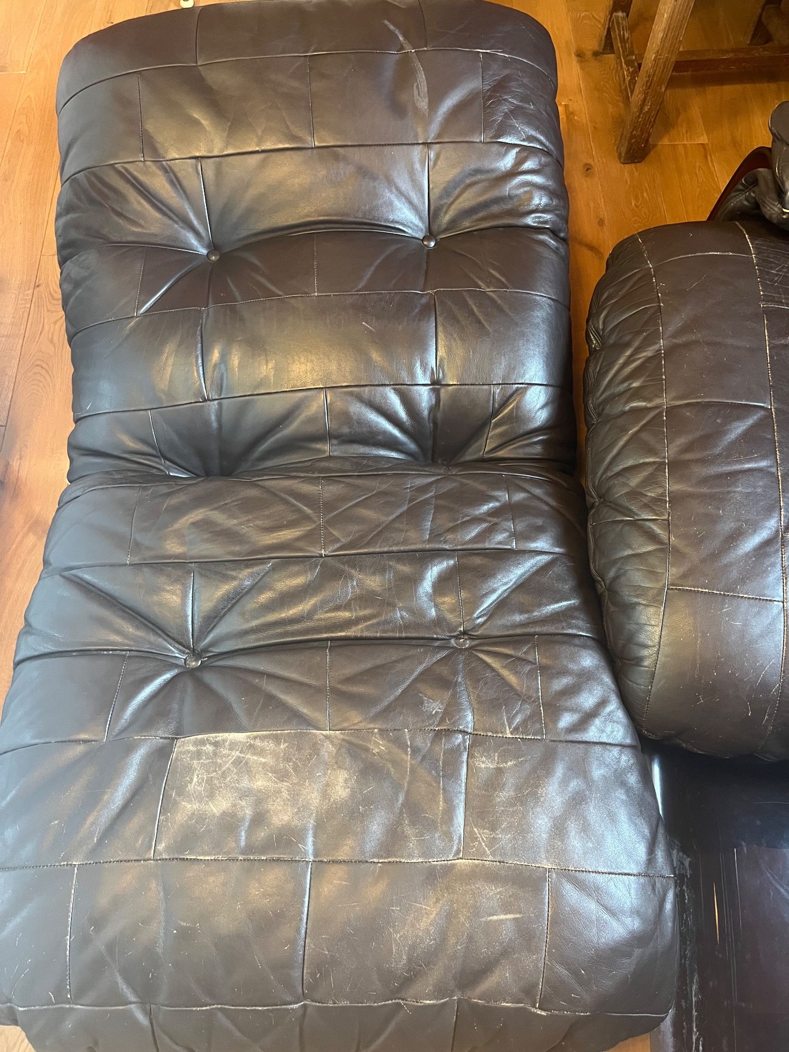 Marsala leather sofa Ligne Roset by Michel Ducaroy