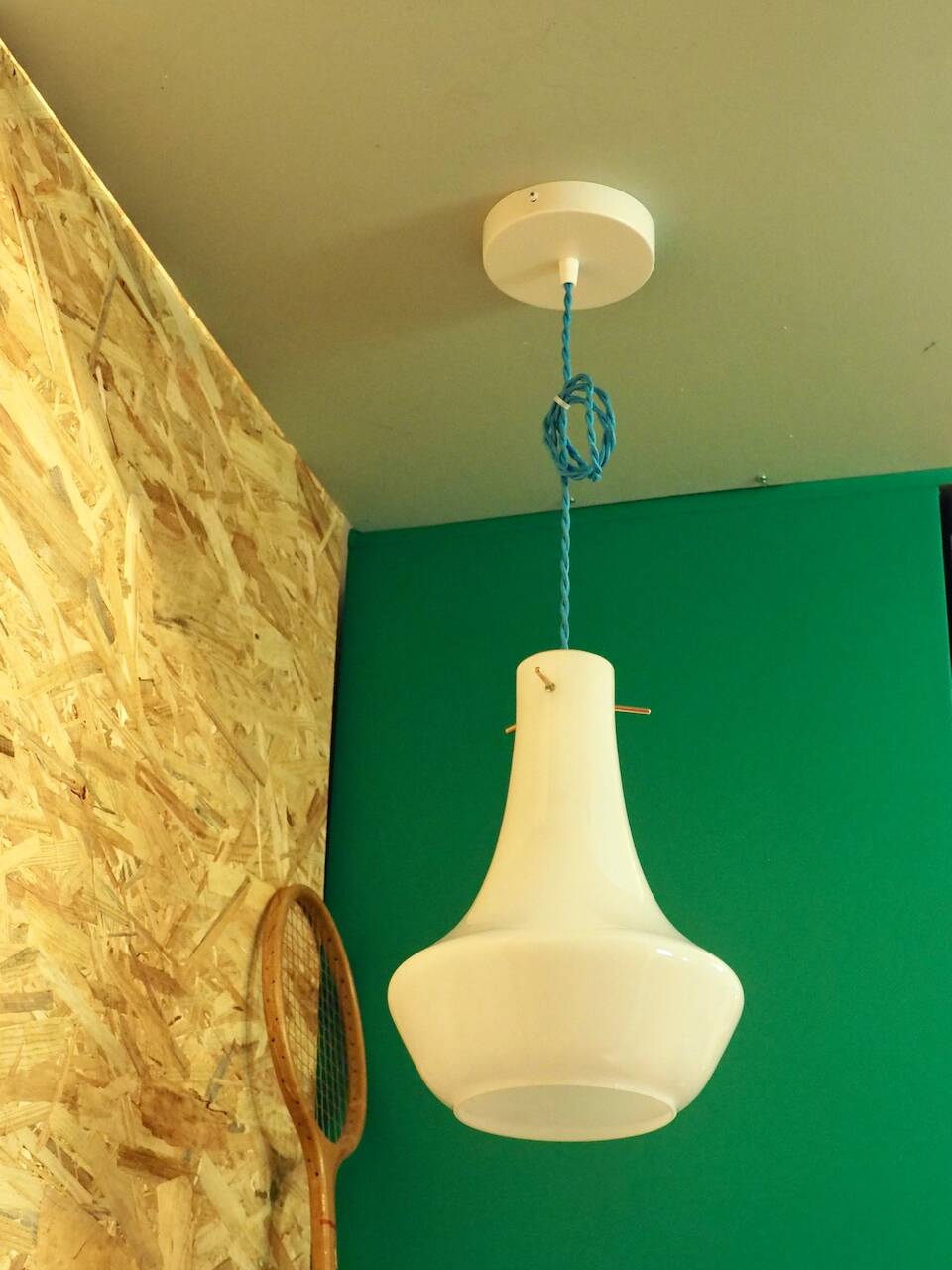 JOY white opaline pendant light