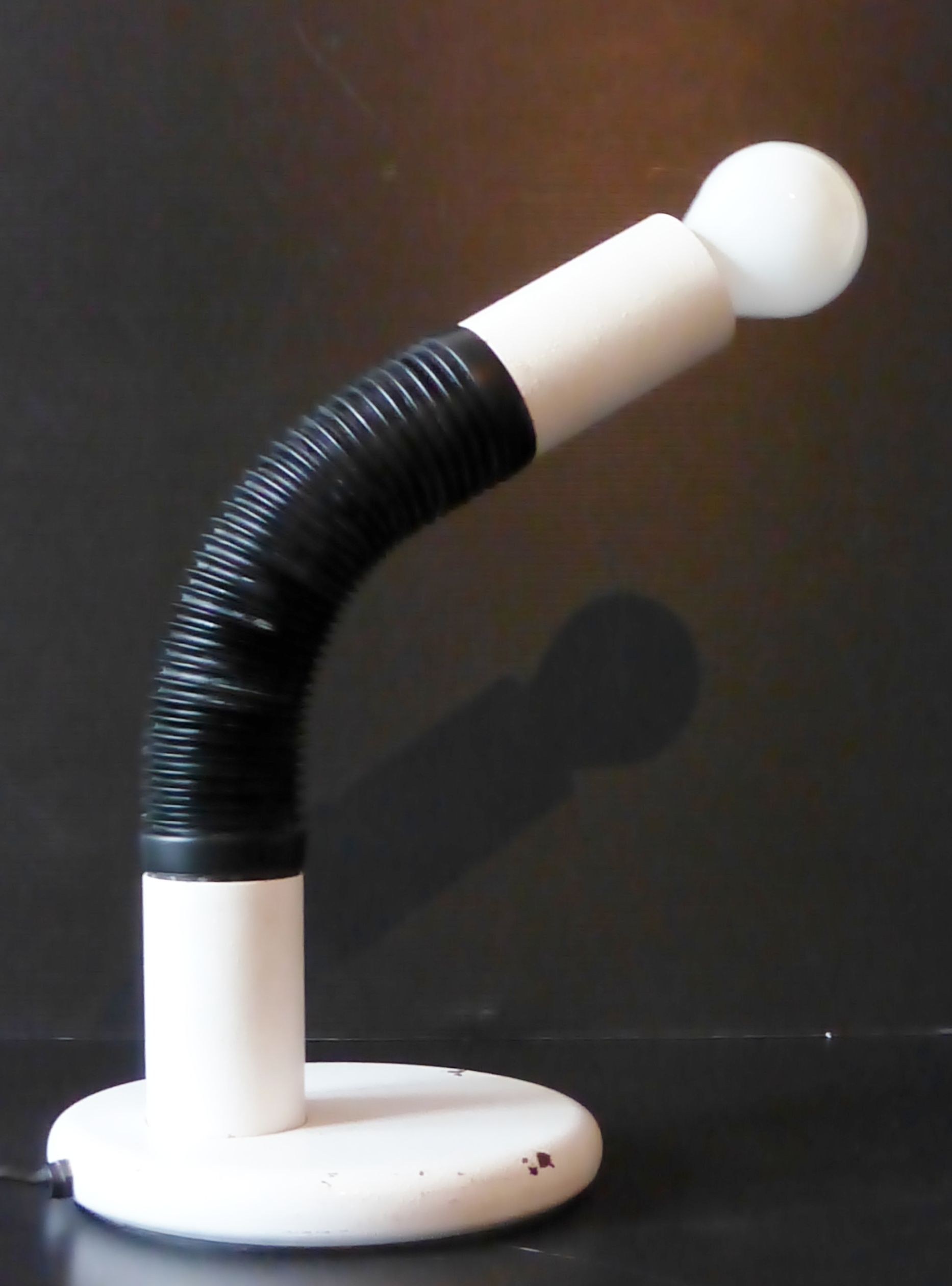 Targetti Sankey: 1970 vintage space age 70's Italian flexible snake lamp