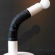 Targetti Sankey: 1970 vintage space age 70's Italian flexible snake lamp