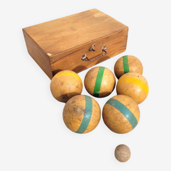 Boîte jeux de boules vintage