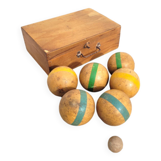 Boîte jeux de boules vintage