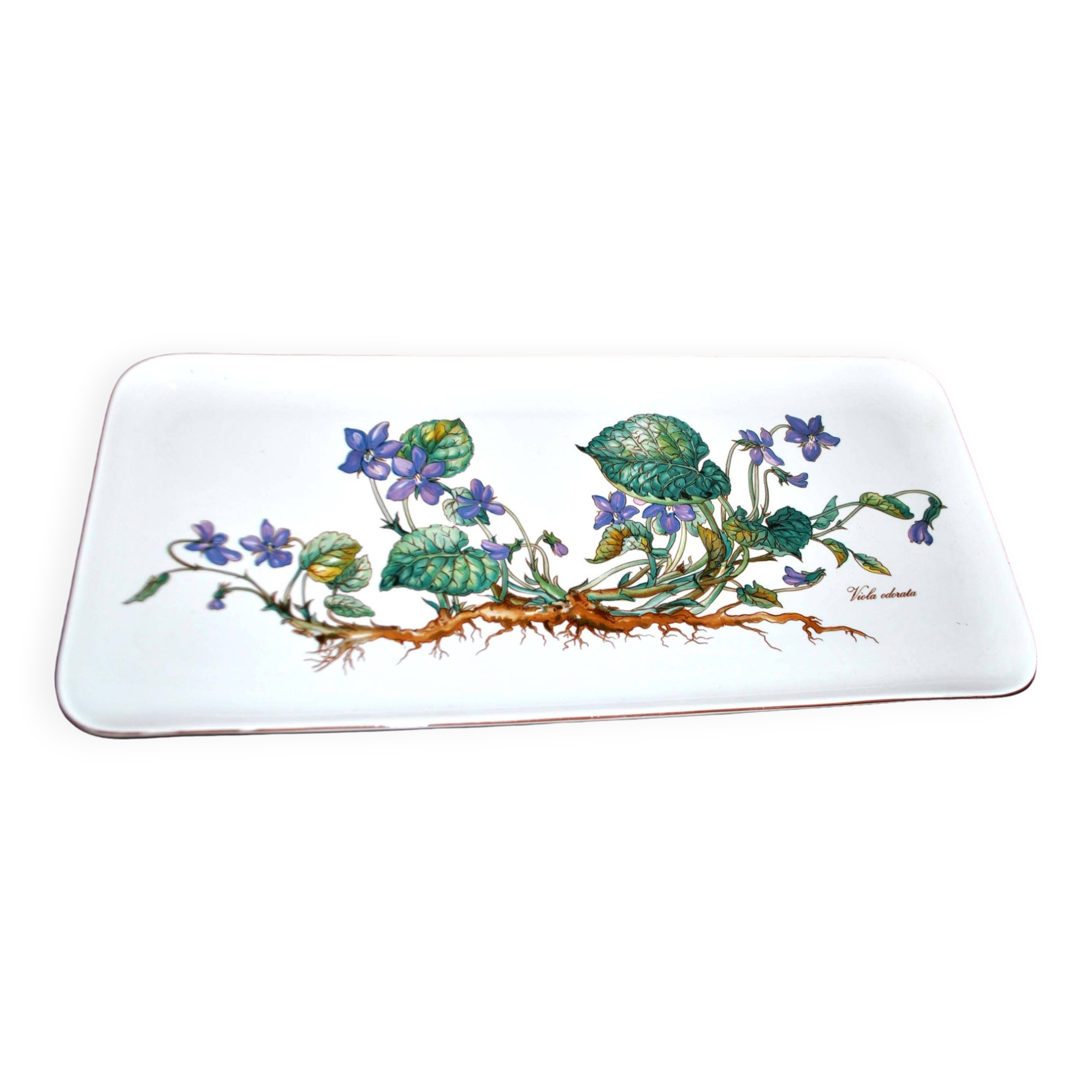 Vintage cake dish - Botanica porcelain platter by Villeroy & Boch "viola odorata"