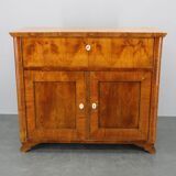1930s Antique Cabinet with Writing Area in Walnut Finish ,Czechoslovakia