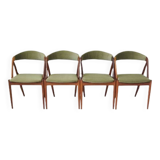 Ensemble de quatre chaises en palissandre, design danois, années 70, designer : Kai Kristiansen