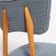 Mid-century butterfly dining chair, grey bouclé, Europe, 1960s