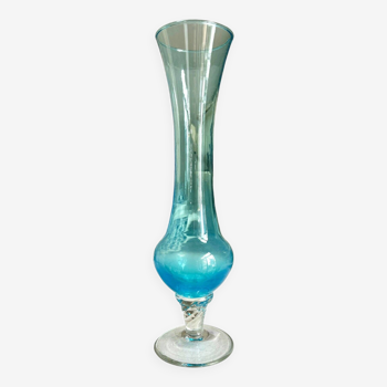 Blue glass soliflore