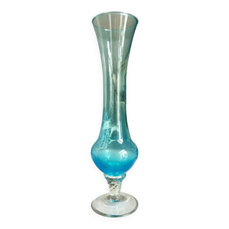 Blue glass soliflore