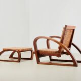 Fauteuil + Ottoman Francis Jourdain France années 1920