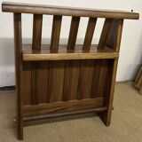 Vintage brutalist solid wood bar