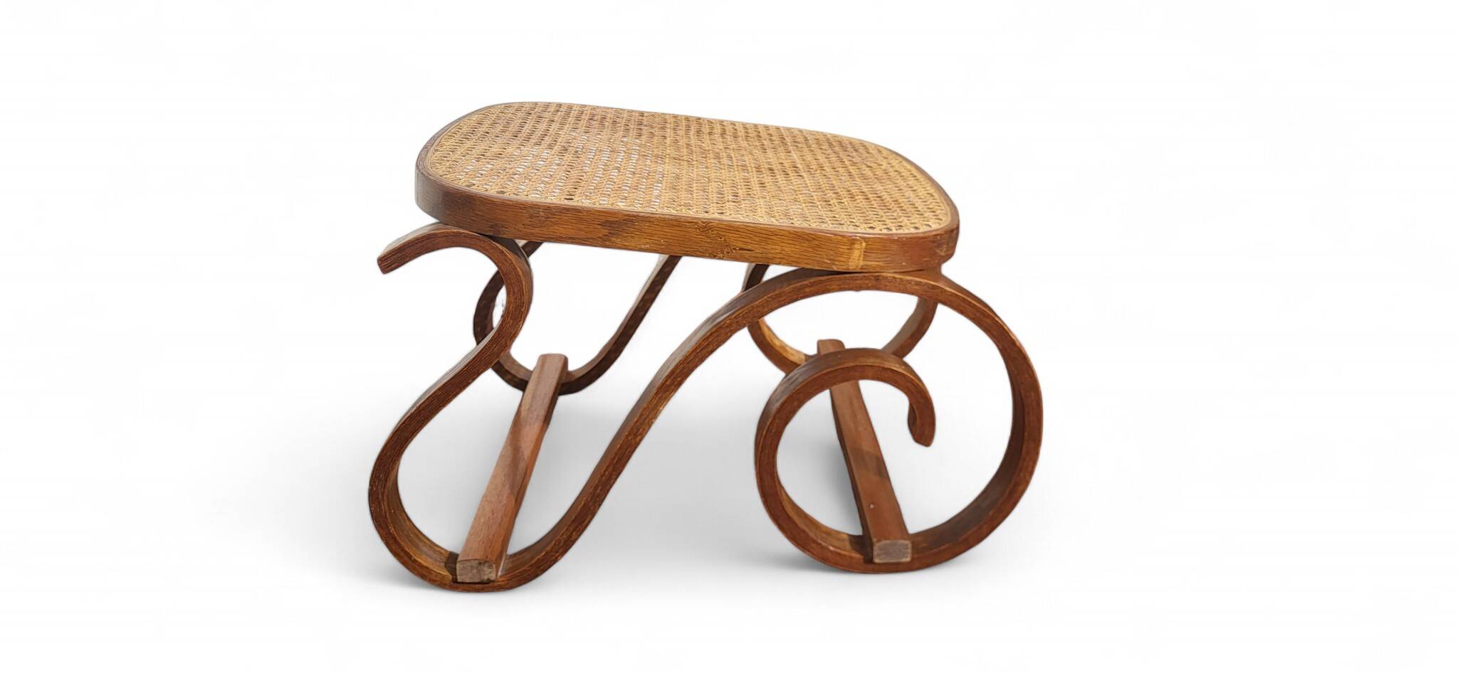 Curved wooden footrest