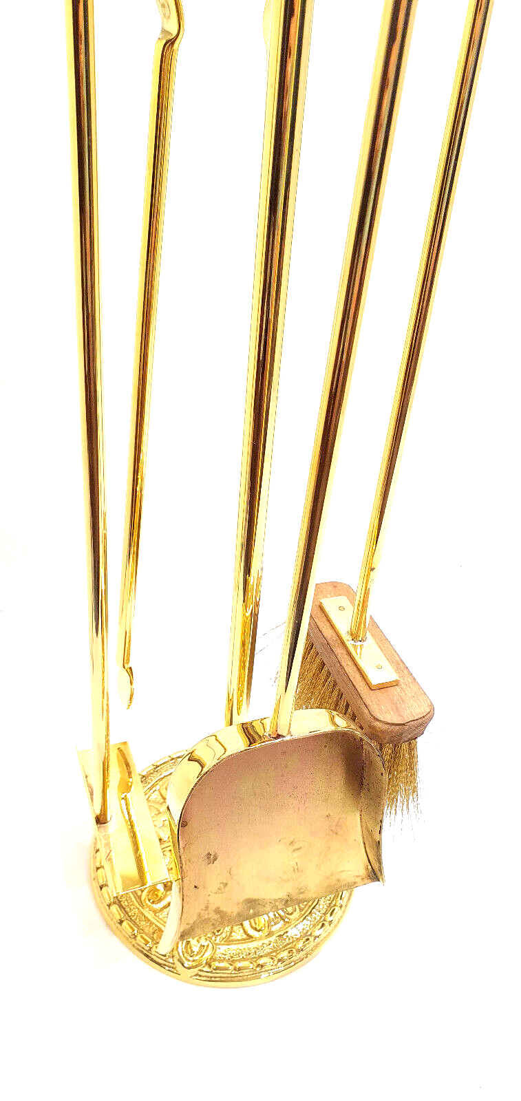 Solid brass fireplace servant 4 accessories