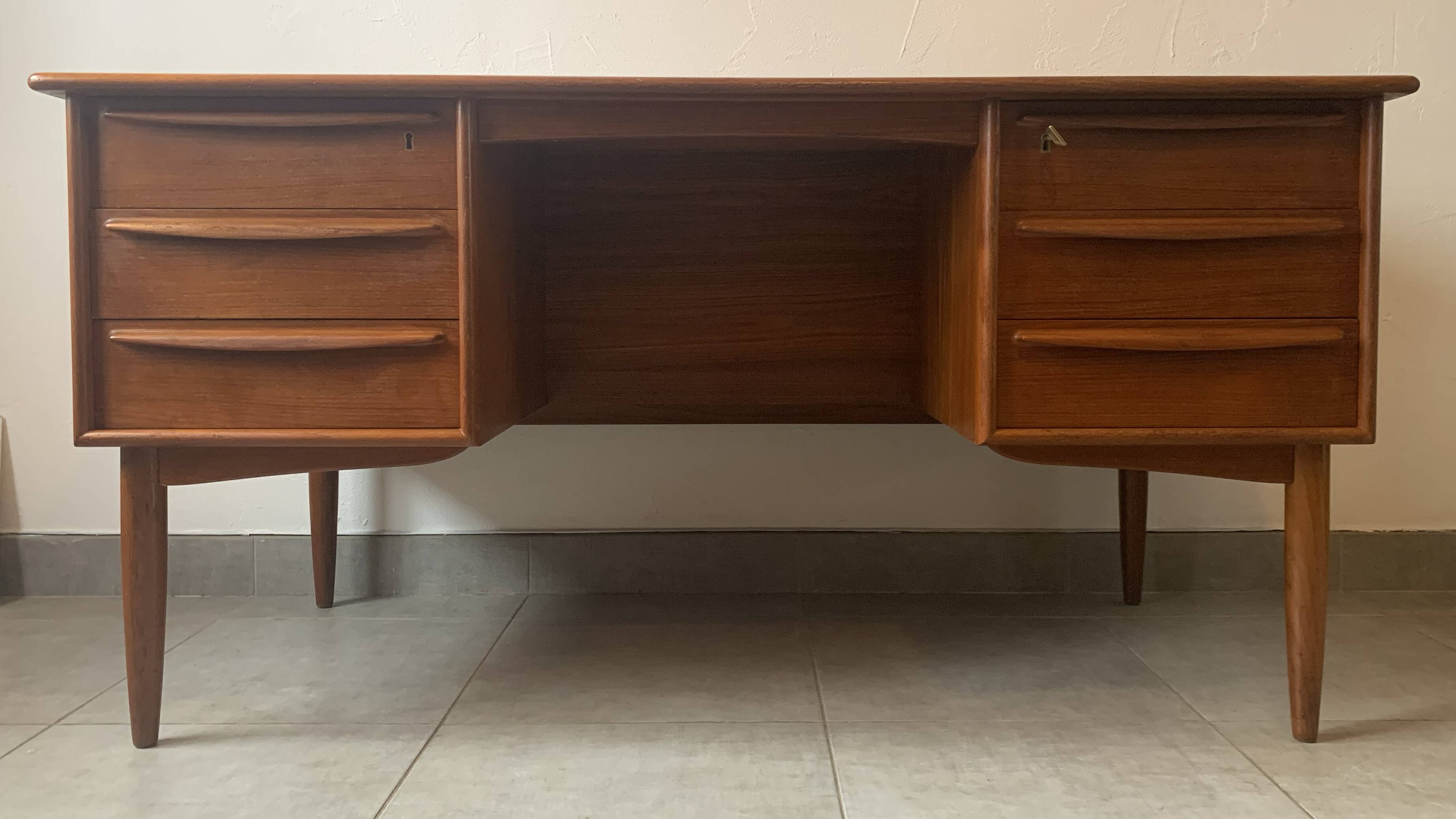 Danish Falster Teak Desk by Svend Madsen, 1960s