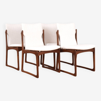 Mid-Century Danish Teak Dining Chairs from Vamdrup, 1960s, Set of 4