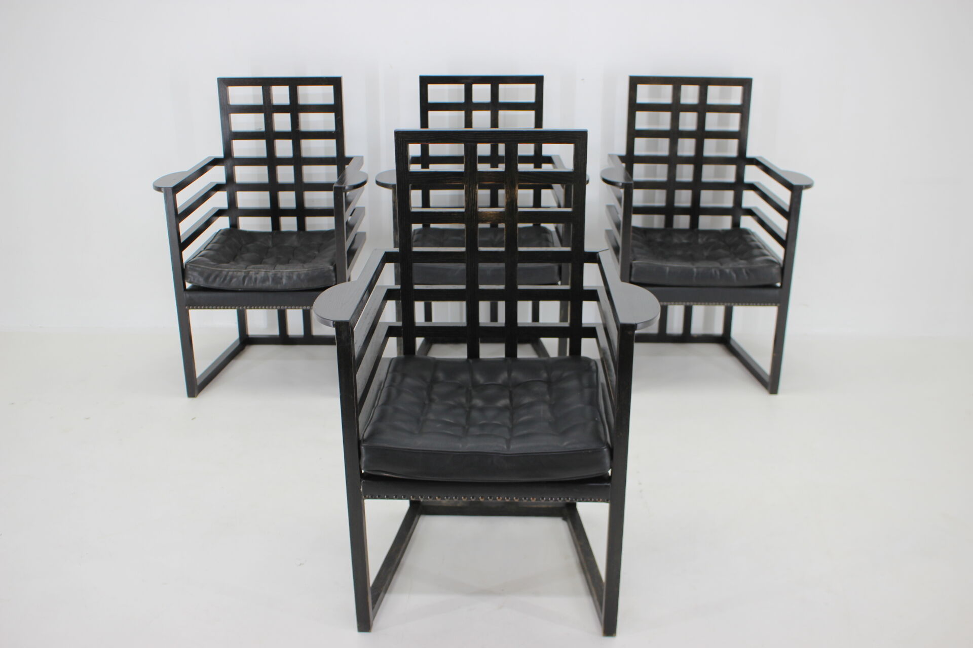 Set of Four Josef Hoffmann Armloffel Chairs Made By Wittmann,Austria