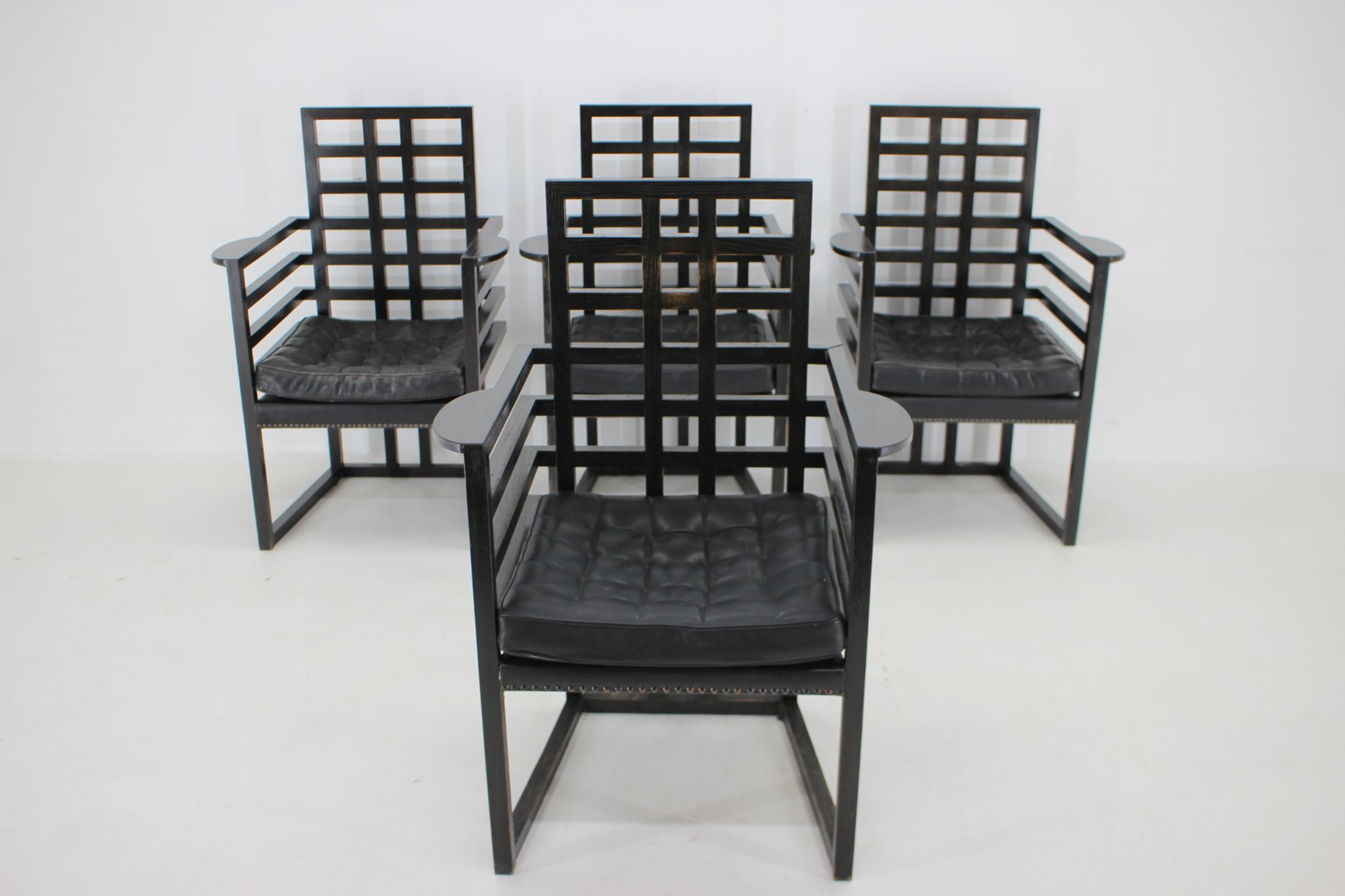 Set of Four Josef Hoffmann Armloffel Chairs Made By Wittmann,Austria