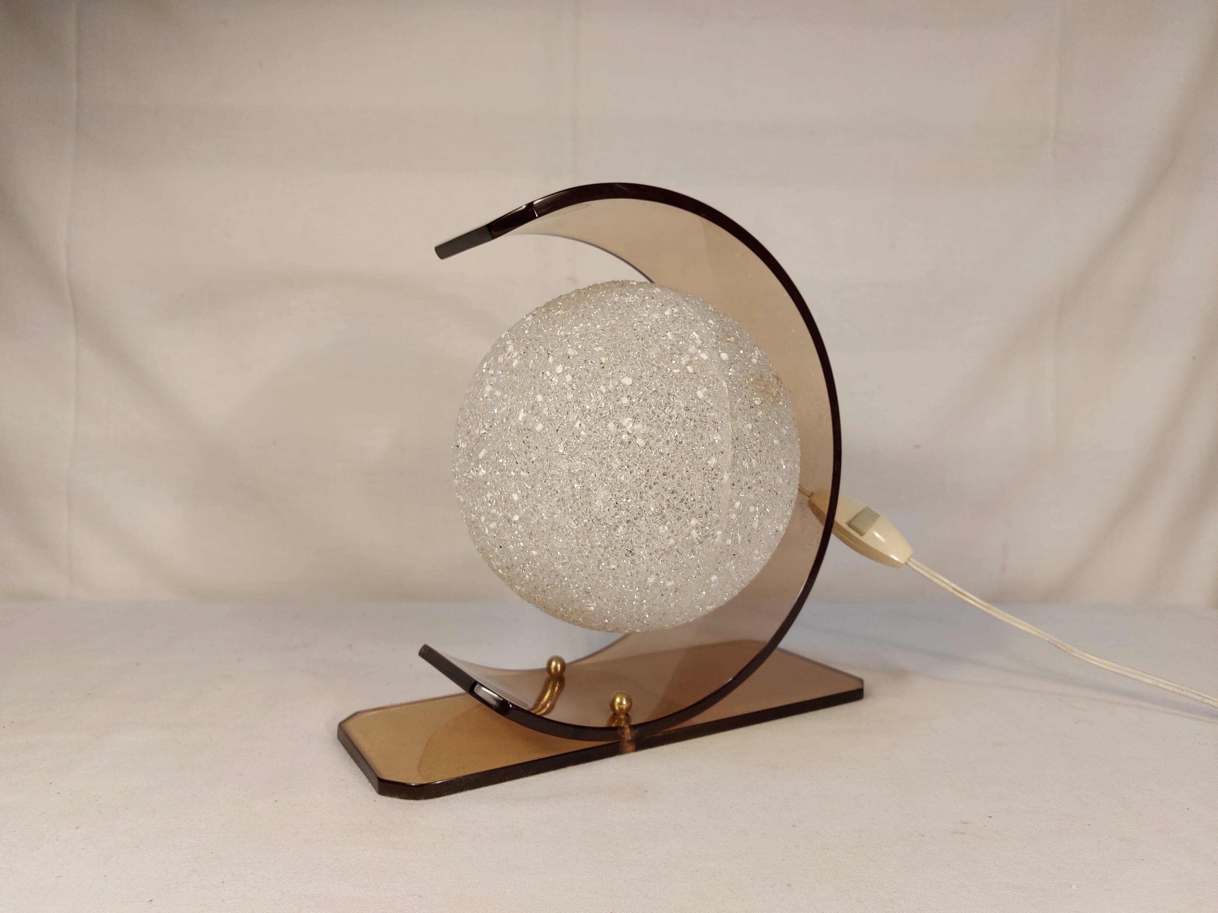 Vintage table lamp in plexiglass and Perspex