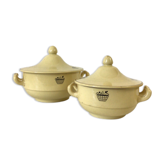 Tureen and dish of Sarreguemines