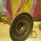 Pair of brass candlesticks