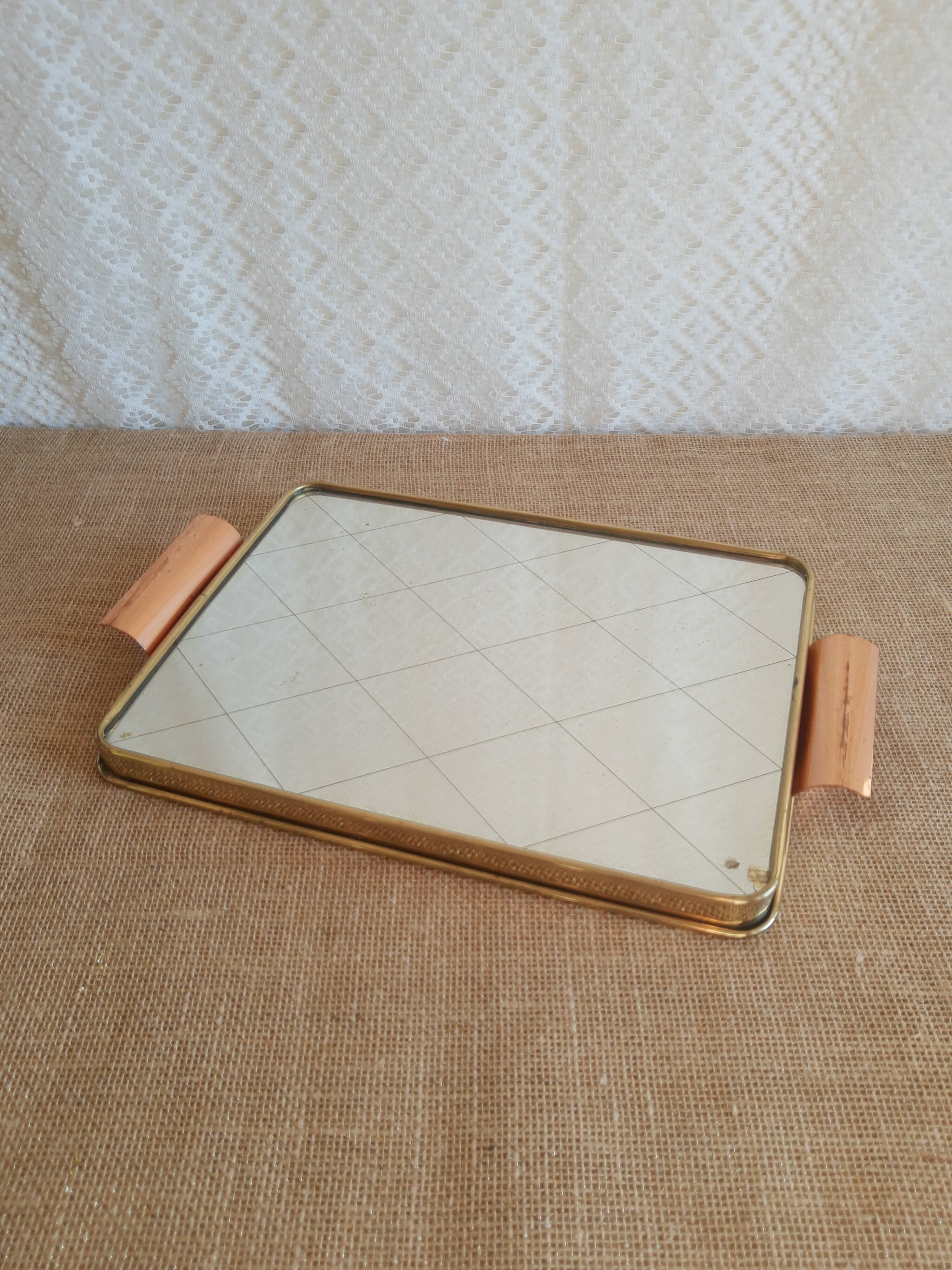 Brass top with vintage mirror
