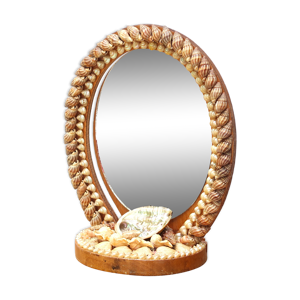 Miroir à poser cadre en coquillages