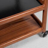 Midcentury Danish serving trolley in teak by Henning Korch for Silkeborg 1960s