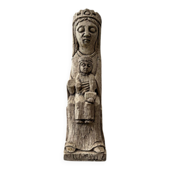 Stone statuette of the Virgin and Child