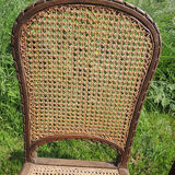 2 carved wood chairs & canning
