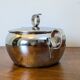 Antique stainless steel sugar bowl by Remy Letang