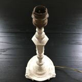 White patinated bronze lamp base