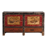 Antique buffet painted in elm – China, circa 1950