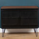 Retro 1960s painted nathan squares sideboard tv cabinet on hairpin legs