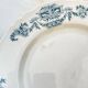Set of 6 flat plates iron earth Longchamp model Lutetia old earthenware
